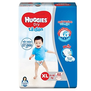 Tã dán Huggies Dry size XL 38 miếng (12 - 17 kg)