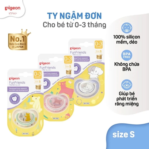 Ti Giả/Ti Ngậm Pigeon FunFriends Nội Địa Nhật