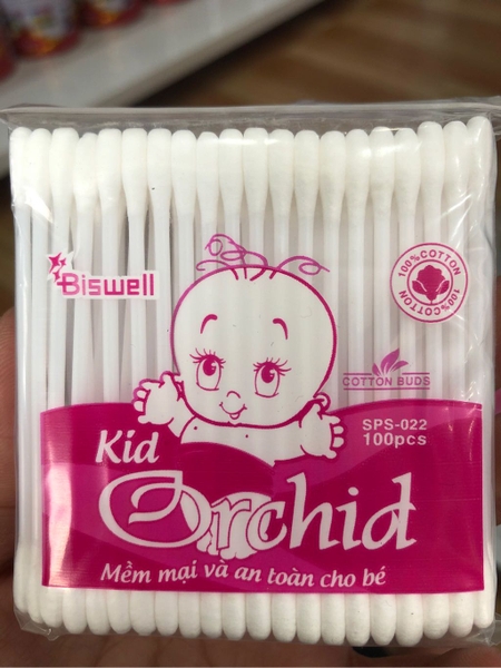 Tăm Bông SS Orchid Gói