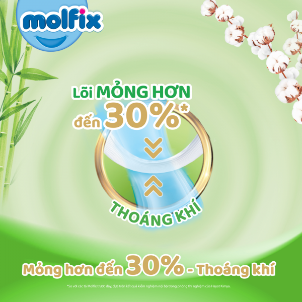 Tã quần Molfix thiên nhiên size M 42 miếng (cho bé 6 - 11kg)