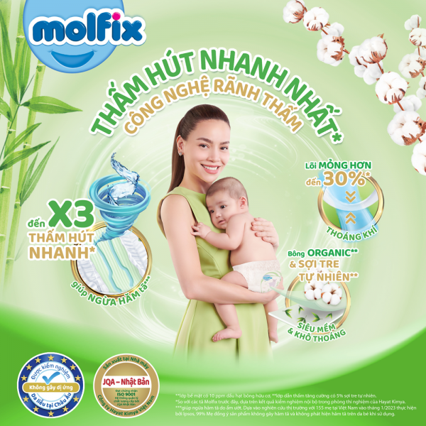 Tã quần Molfix thiên nhiên size M 42 miếng (cho bé 6 - 11kg)
