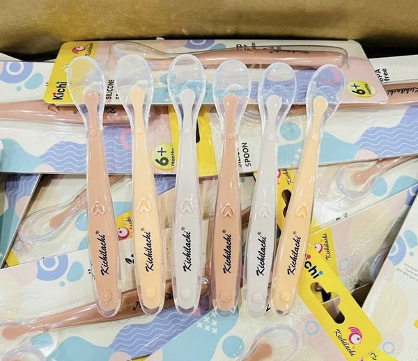 Thìa Silicon Kichi Ăn Dặm Dành Cho Bé Từ 6 Tháng Tuổi