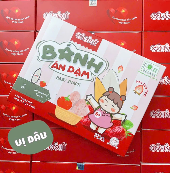 Bánh ăn dặm Gugugi vị dâu