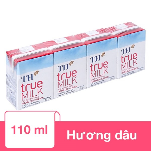 Thùng 48 Hộp Sữa Tươi Tiệt Trùng Hương Dâu 110 ml