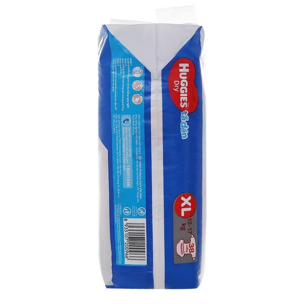 Tã dán Huggies Dry size XL 38 miếng (12 - 17 kg)