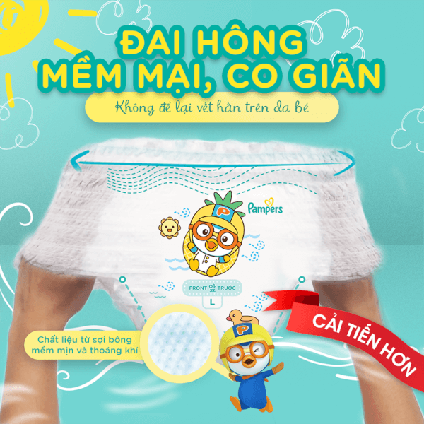 Bỉm - Tã quần Pampers Jumbo size L 54 miếng (Bé 9-14kg)