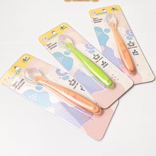 Thìa Silicon Kichi Ăn Dặm Dành Cho Bé Từ 6 Tháng Tuổi