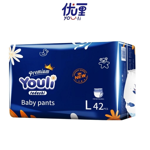 Tã Bỉm Youli Xanh Quần Size M44*2 Cho Bé 6-10Kg