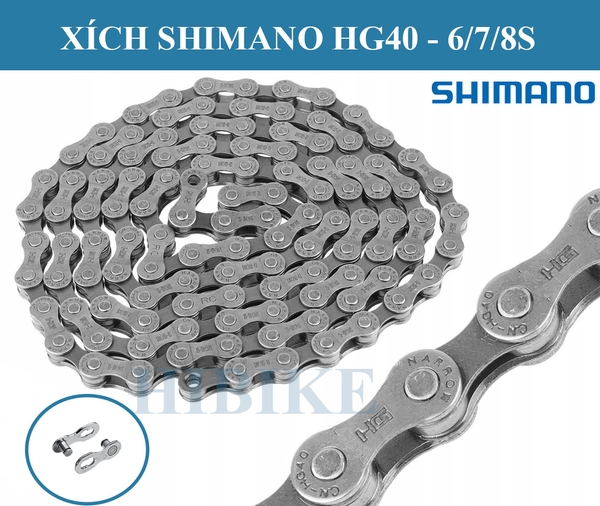 Xích Xe Đạp SHIMANO CN-HG40 6/7/8S - Không Hộp