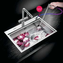 Chậu rửa bát 1 hố cỡ lớn Geler GL - ECO6448