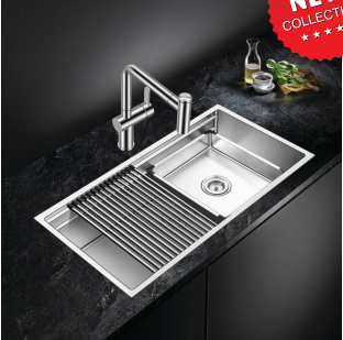 Chậu rửa bát 1 hố cỡ lớn Geler GL - ECO7545 . Lắp âm bàn đá .