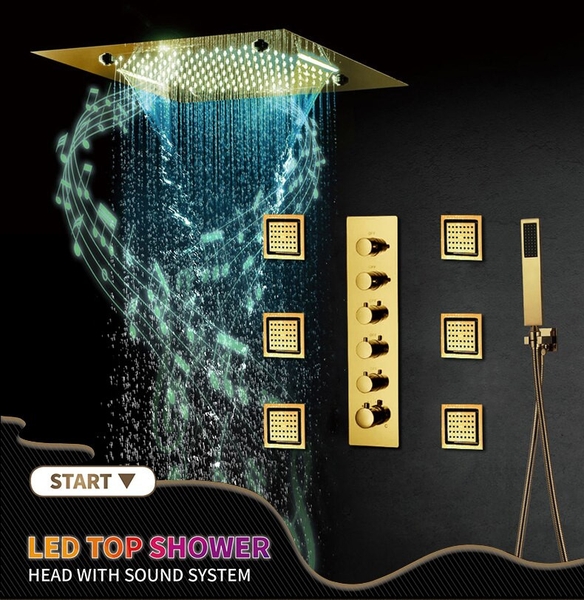 Sen tắm nhiệt độ âm tường masage màu vàng Daelim MB20HZG (Bóng hoặc xước mờ)