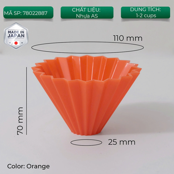 Phễu nhựa V60 01 Origami Dripper Air S Pour over