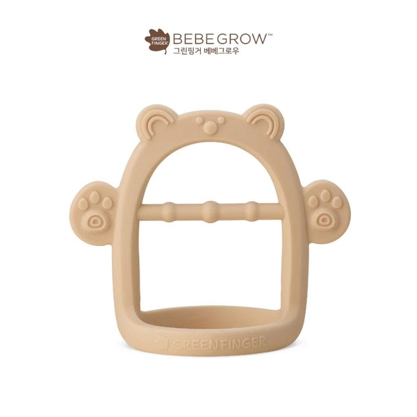 Gặm nướu Bebegrow Green Finger màu be, hình gấu