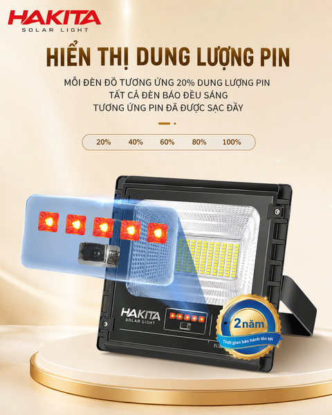 Đèn Pha Năng Lượng Mặt Trời 100W