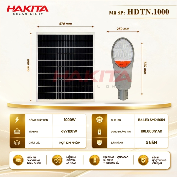 Đèn Đường Tennis Năng Lượng Mặt Trời 1000W
