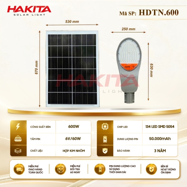 Đèn Đường Tennis Năng Lượng Mặt Trời 600W