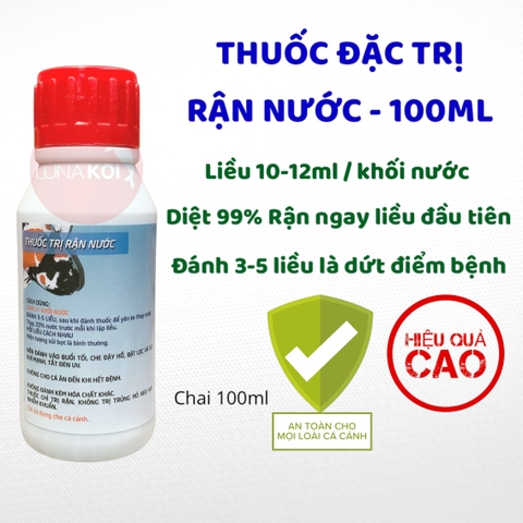 Thuốc trị rận nước cá Koi, cá cảnh dứt điểm, không tái lại chai 100ml