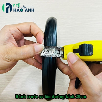 Bánh trước xe lăn Lucass đường kính 8 inch (gần 20cm)