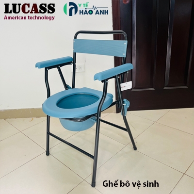 Ghế bô vệ sinh Lucass cho người già/người bệnh, gấp gọn