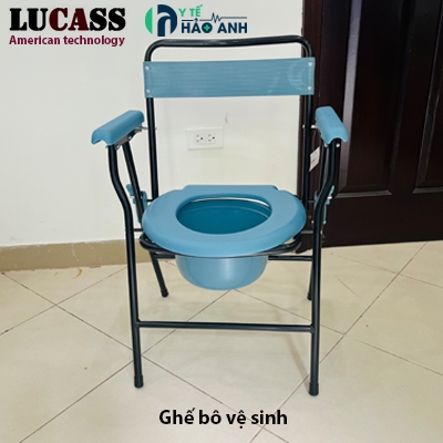 Ghế bô vệ sinh Lucass cho người già/người bệnh, gấp gọn