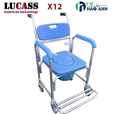 Ghế bô vệ sinh và tắm Lucass X12 new khung hợp kim nhôm siêu nhẹ