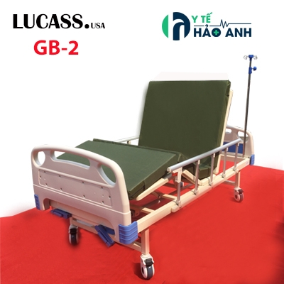 Giường y tế 2 tay quay dòng cao cấp Lucass GB-2