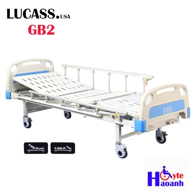 Giường y tế 2 tay quay dòng cao cấp Lucass GB-2