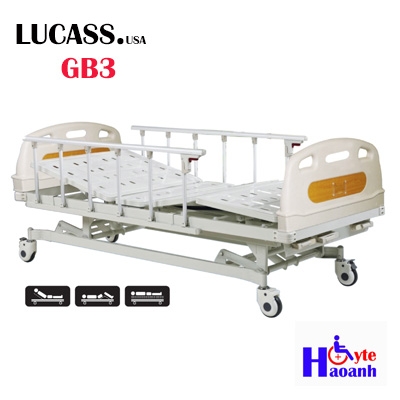 Giường bệnh nhân 3 tay quay Lucass GB3