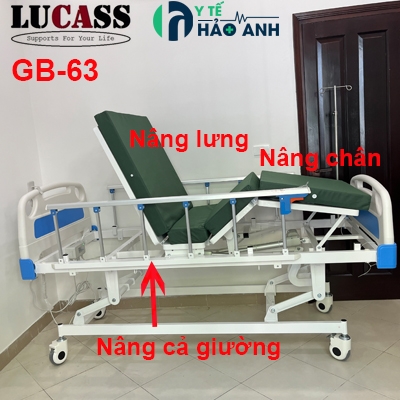 Giường điện 3 chức năng cho người bệnh Lucass GB-63