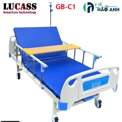 Giường y tế 1 tay quay Lucass GB-C1 (GB-1A) nâng đầu