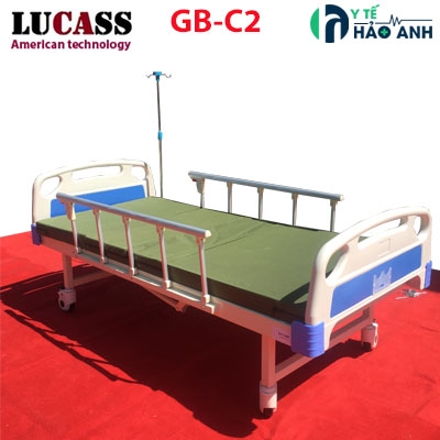 Giường y tế 2 tay quay Lucass GB-C2 nâng đầu và nâng chân