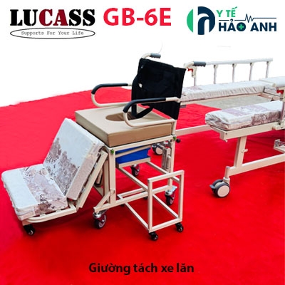 Giường bệnh nhân tách thành xe lăn Lucass GB-6E
