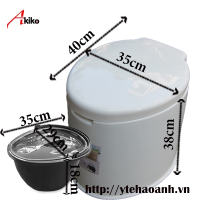 Bô vệ sinh/ Toilet vệ sinh di động cho người lớn Akiko