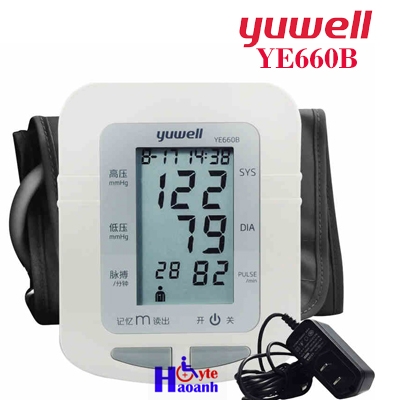 Máy đo huyết áp điện tử bắp tay Yuwell YE660B tặng adapter 150k