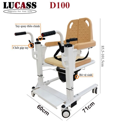 Xe di chuyển bệnh nhân Lucass D100