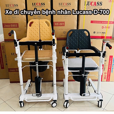 Xe di chuyển bệnh nhân Lucass D-700 nâng hạ chiều cao bằng piston thủy lực