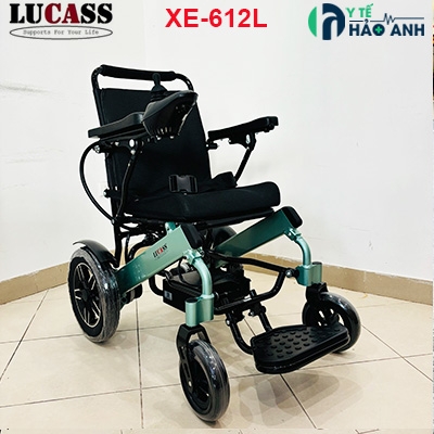 Xe lăn điện siêu gọn nhẹ Lucass XE-612L pin lithium, khung nhôm xe lăn dien lucass xe 612l khung nhom pin lithium