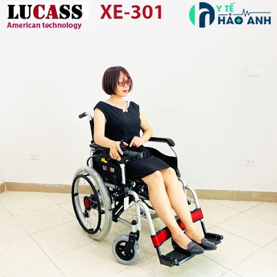 Xe lăn điện Lucass XE-301 bánh to có thể lăn tay Xe lăn điện Lucass XE-301