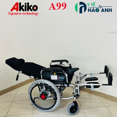 Xe lăn điện ngả nằm Akiko A99 thế hệ mới, công nghệ Nhật Bản Xe lăn điện Akiko A99 ngả nằm