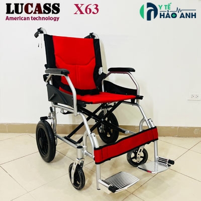Xe lăn gọn nhẹ du lịch Lucass X63 bánh nhỏ