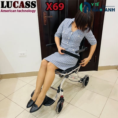 Xe lăn siêu gọn nhẹ du lịch Lucass X69