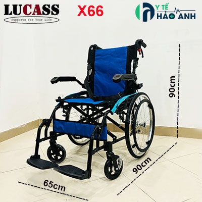 Xe lăn Lucass X66 khung nhôm nhẹ gấp gọn