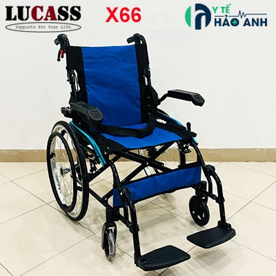 Xe lăn Lucass X66 khung nhôm nhẹ gấp gọn