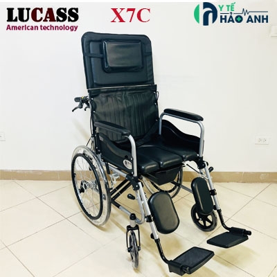Xe lăn đa năng có bô, ngả nằm, chống lật Lucass X7C