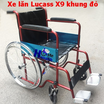 Xe lăn Lucass X9 khung sơn màu đỏ