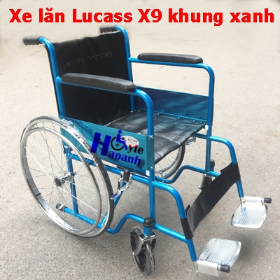 Xe lăn Lucass X9 khung sơn xanh