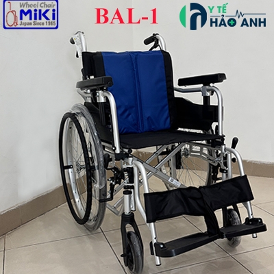 Xe lăn Miki BAL-1 khung hợp kim nhôm cao cấp Xe lăn Miki Nhật Bản BAL-1