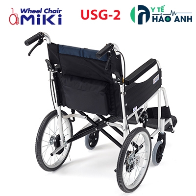 Xe lăn Miki Nhật Bản USG-2 khung nhôm siêu nhẹ có phanh