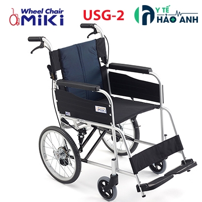 Xe lăn Miki Nhật Bản USG-2 khung nhôm siêu nhẹ có phanh